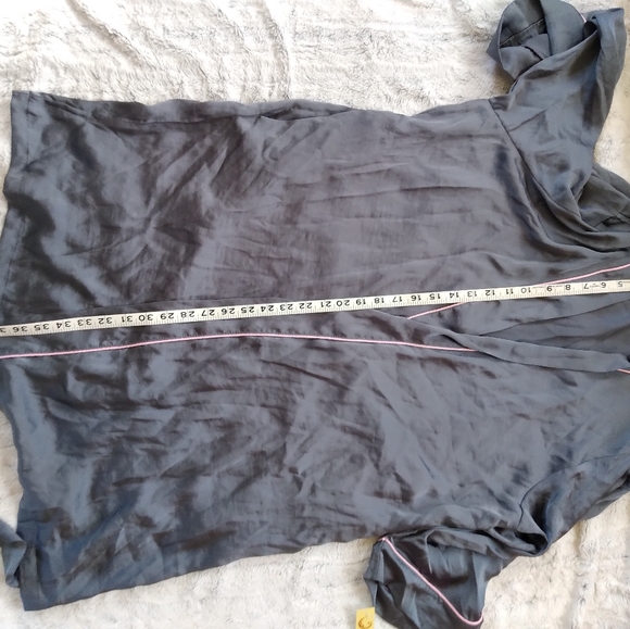 NWT j couture satin dark grey robe size L_XL - Picture 7 of 11